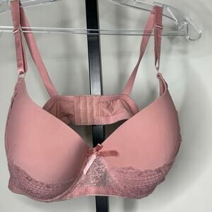 Pink Lover Bra-44DD-dusty rose color, underwire lace lightly padded